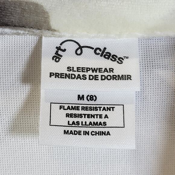 Art Class Kids Butterfly Print Pajama Set, Cream & Gray, Size M (8), NWT - Picture 4 of 6